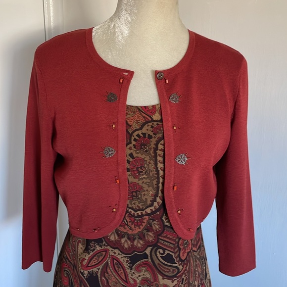 Studio I Dress With Cardigan. - Picture 16 of 16